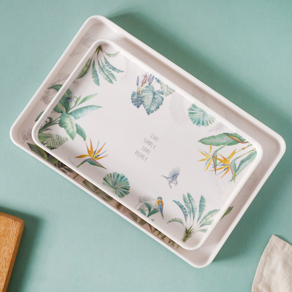Small Tray With Green Leaves Nestasia