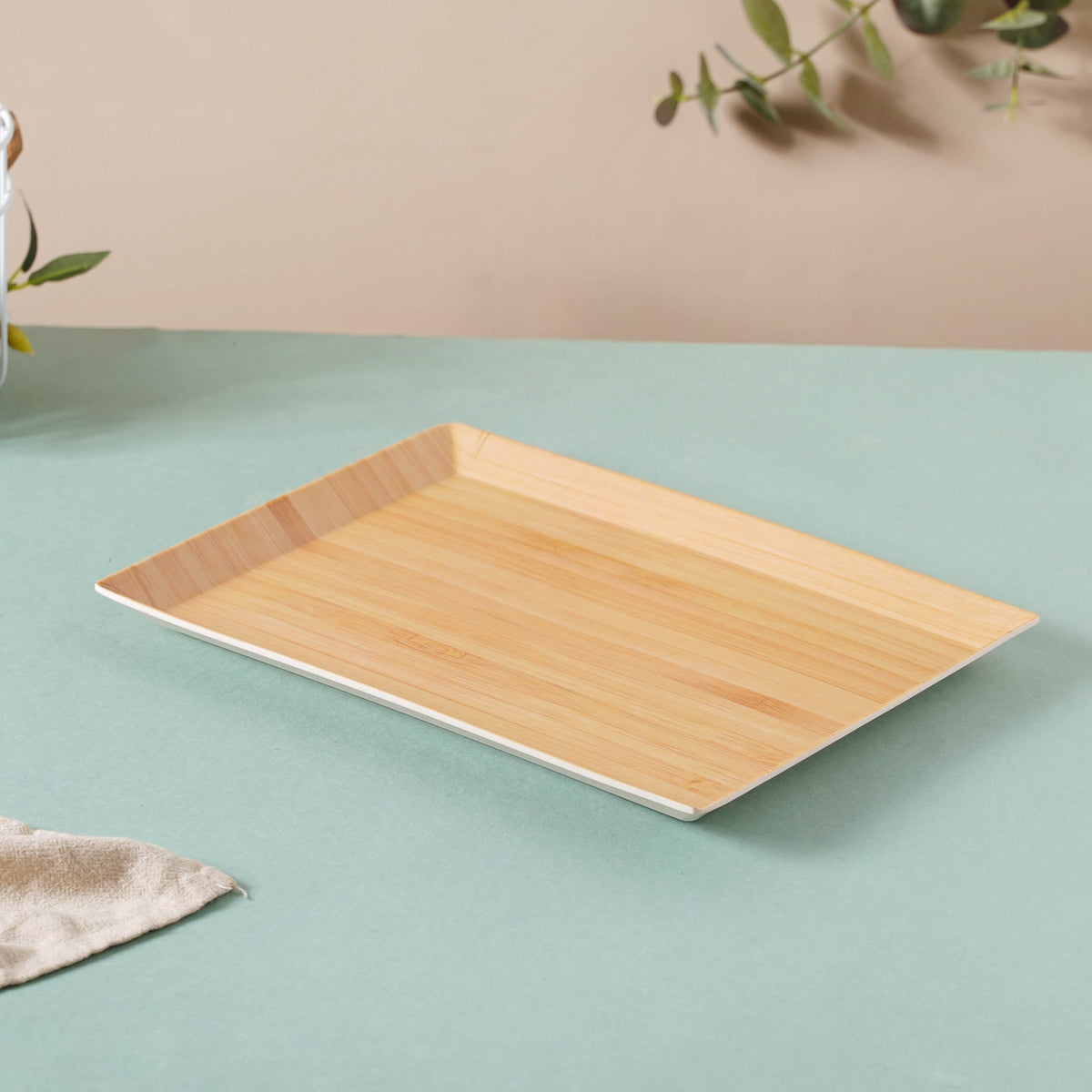 Bamboo Wooden Pattern Tray Nestasia