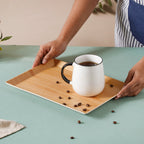 Bamboo Wooden Pattern Tray Nestasia