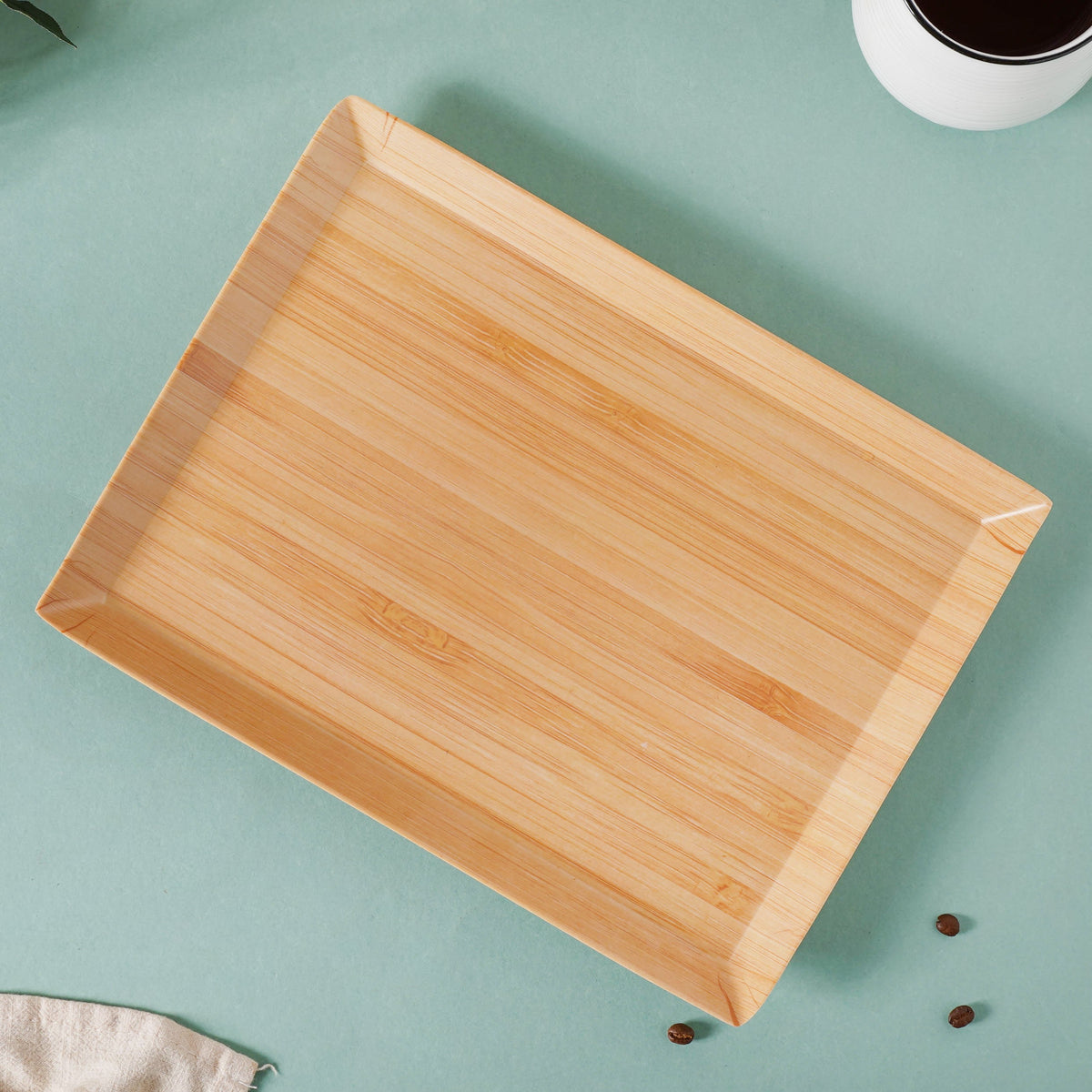Bamboo Wooden Pattern Tray Nestasia