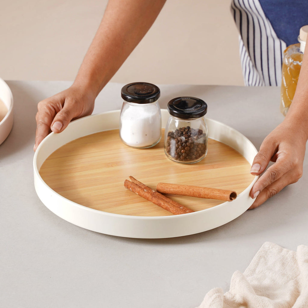 Japanese Bamboo PVC Serving Tray Nestasia