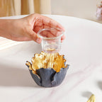 Gold Petal Candle Holder Nestasia