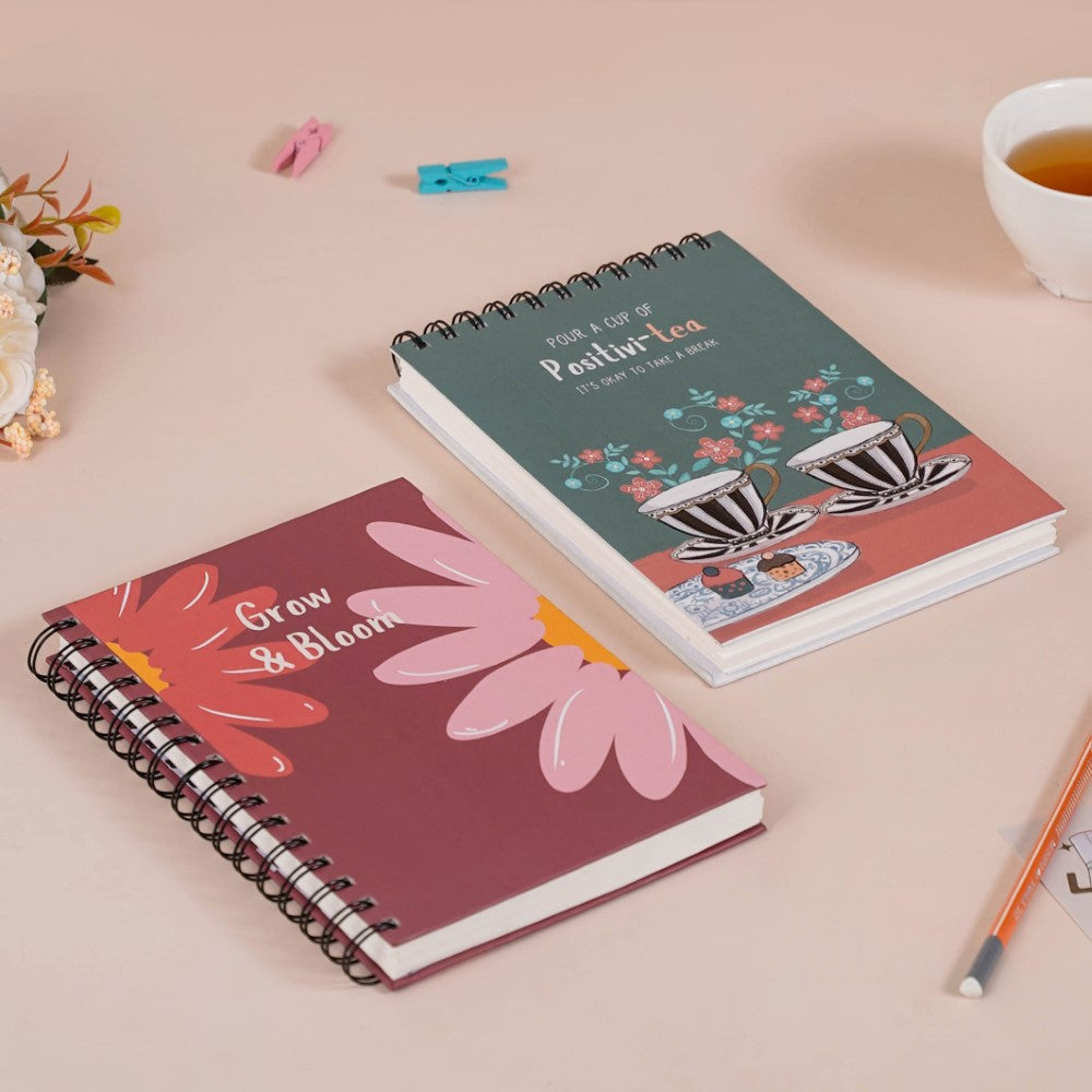 Tea Flowers Planner & Notebook Set Nestasia
