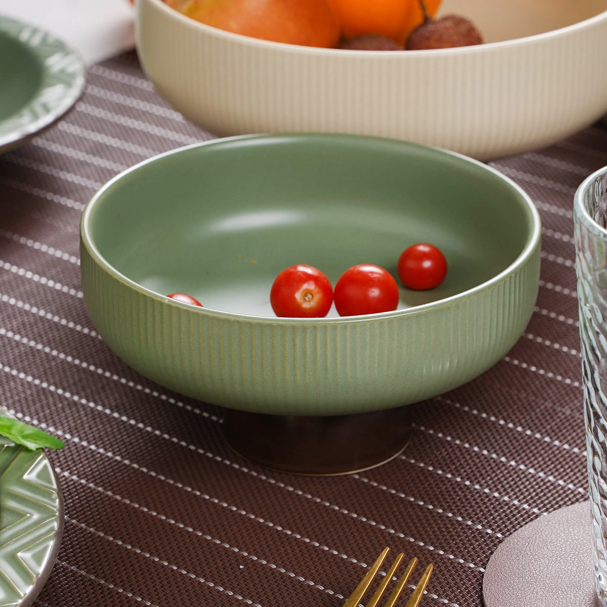 Fern Green Fruit Bowl Small Nestasia
