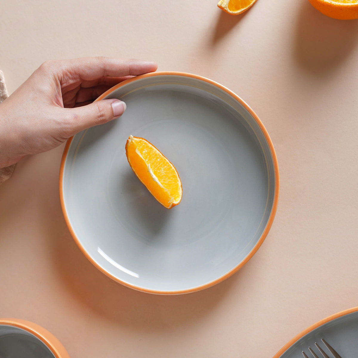 Zoella Snack Plate Grey Nestasia