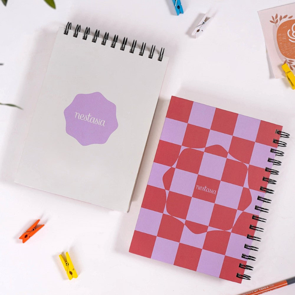 Hardbound Spiral Planner & Notepad Set Nestasia