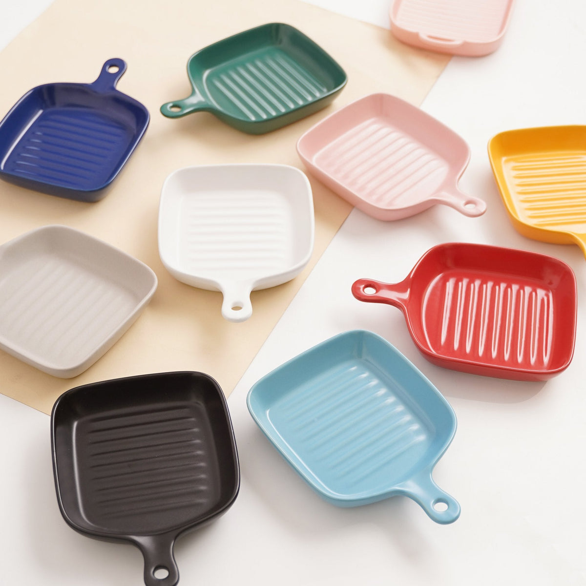 Dark Blue Ceramic Grill Plate Nestasia