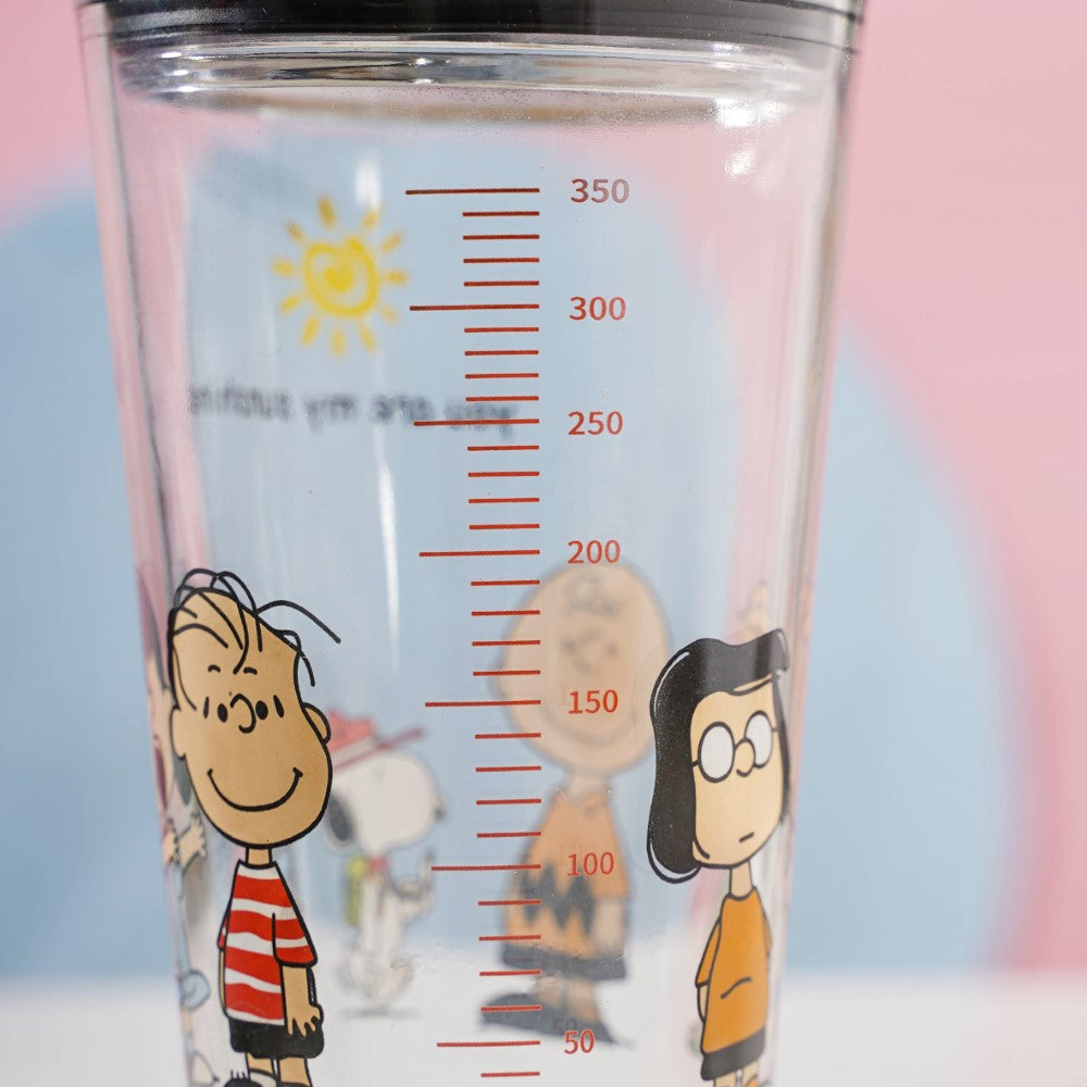 Sunshine Glass Tumbler Large With Lid 350 ml Nestasia