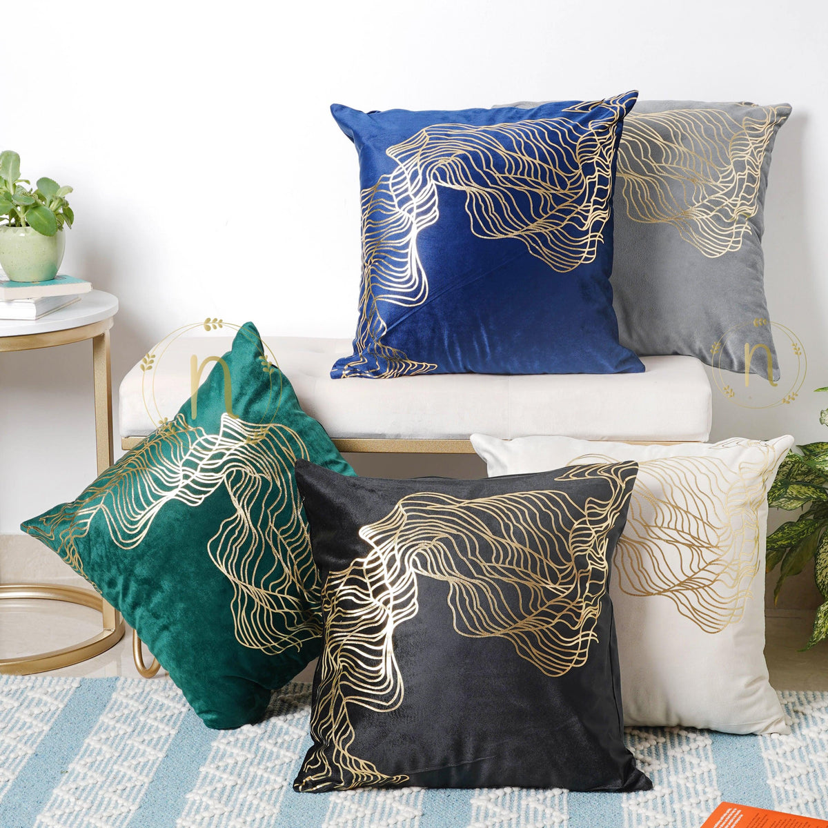 Abstract Pillow Covers Set of 2 Nestasia