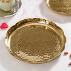 Decorative Gold Urli Tray Set Of 2 Nestasia