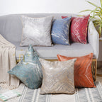 Luxury Embroidered Cushion Cover White Set of 2 17x17 Inch Nestasia