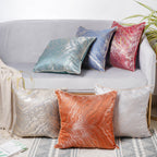 Luxury Embroidered Cushion Cover White Set of 2 17x17 Inch Nestasia