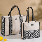 Nahua Canvas Magazine Tote Bag Set Of 2 Nestasia