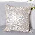 Luxury Embroidered Cushion Cover White Set of 2 17x17 Inch Nestasia