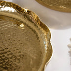 Decorative Gold Urli Tray Set Of 2 Nestasia