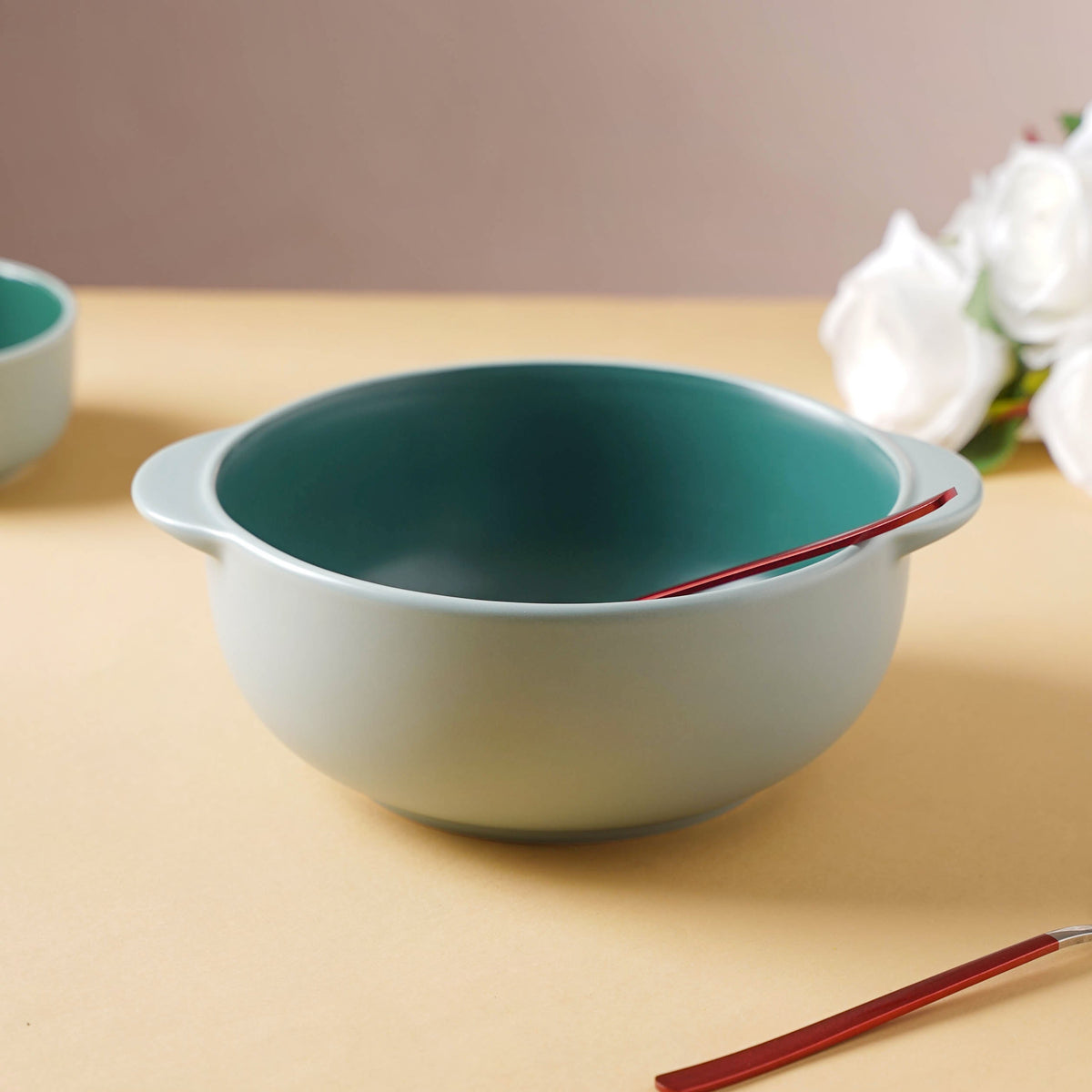 Zoella Ceramic Bowl Green Nestasia