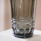 Embossed Drinking Glass Set of 4 Nestasia