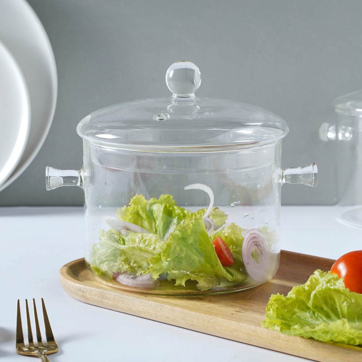 Glass Stew Pot 1500ml Nestasia