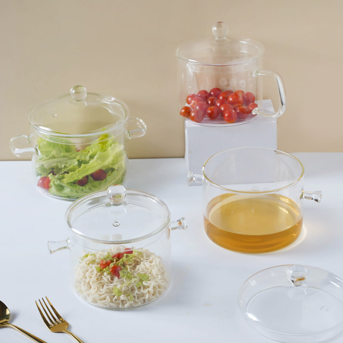 Glass Stew Pot 1500ml Nestasia