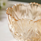 Vintage Round Crystal Glass Amber Jar Large 500 ml Nestasia