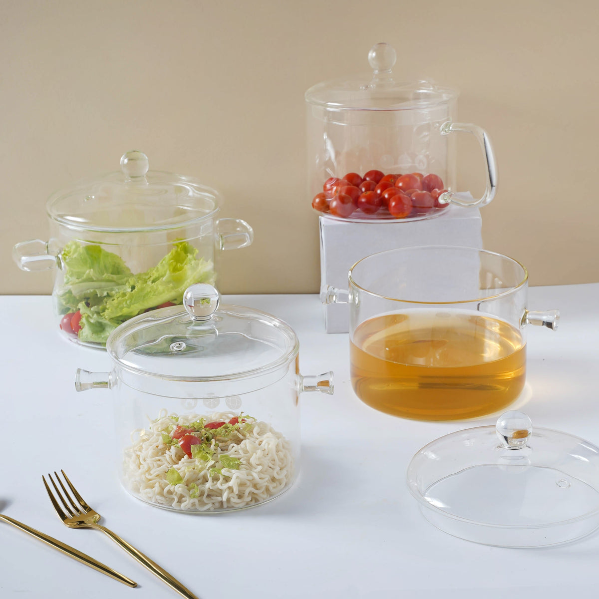 Glass Stew Pot 1500ml Nestasia