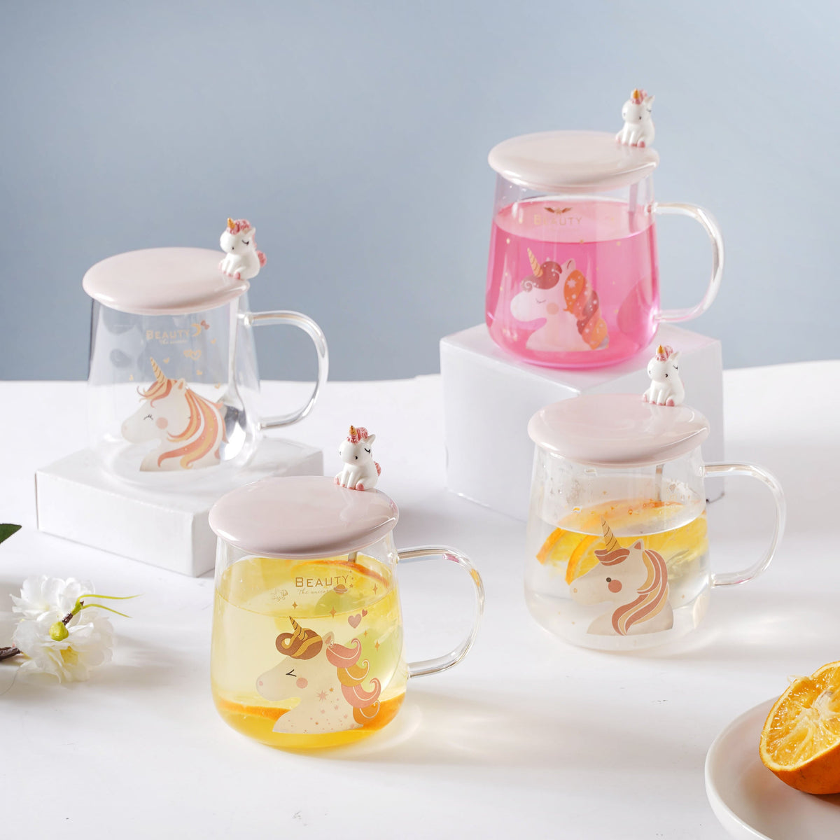 Unicorn Glass Mug Nestasia