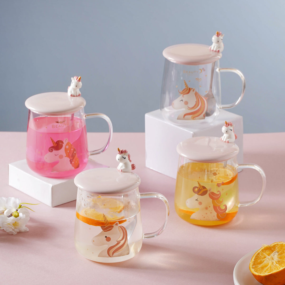Unicorn Glass Mug Nestasia
