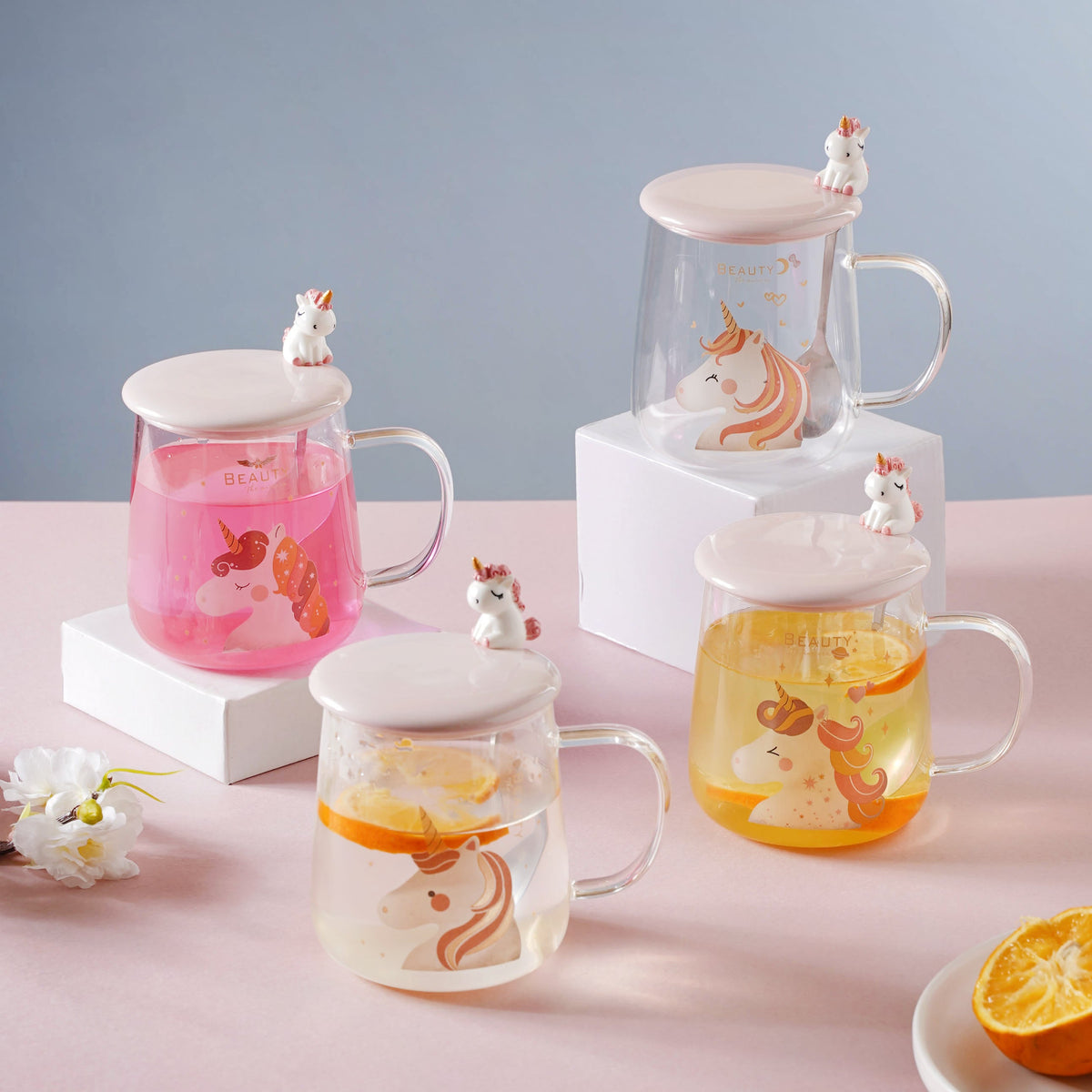 Unicorn Glass Mug Nestasia