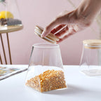 Glass Jar With Wooden Lid - Medium Nestasia
