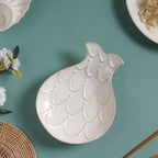 Fish Scales Textured Snack Plate 9 Inch Nestasia