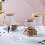 Glass Jar With Wooden Lid - Medium Nestasia