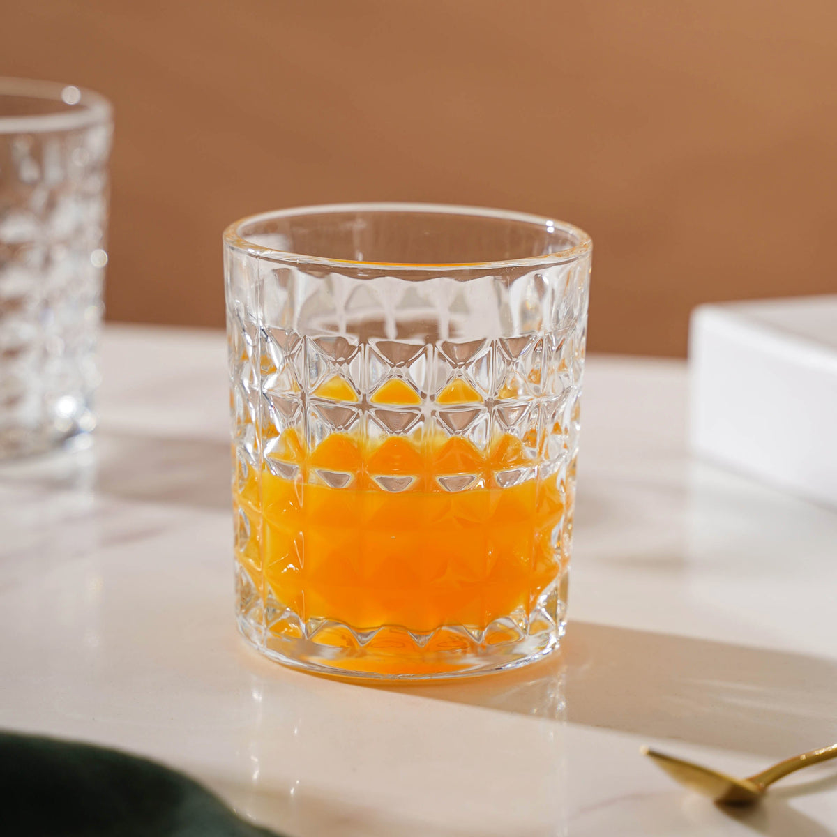 Starcut Textured Small Drinkware Glass Set Of 6 250 ml Nestasia