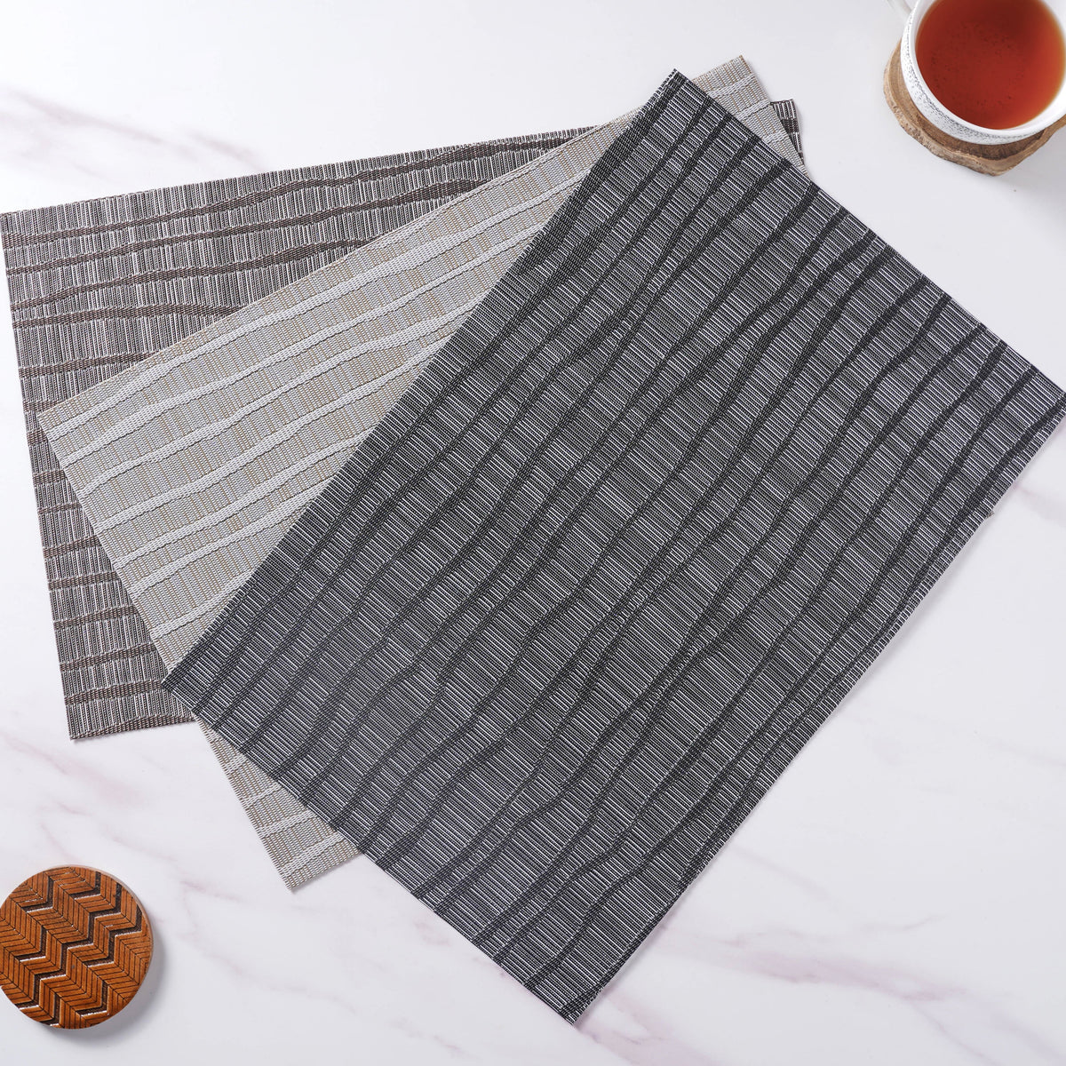 Leather Placemat Set Nestasia