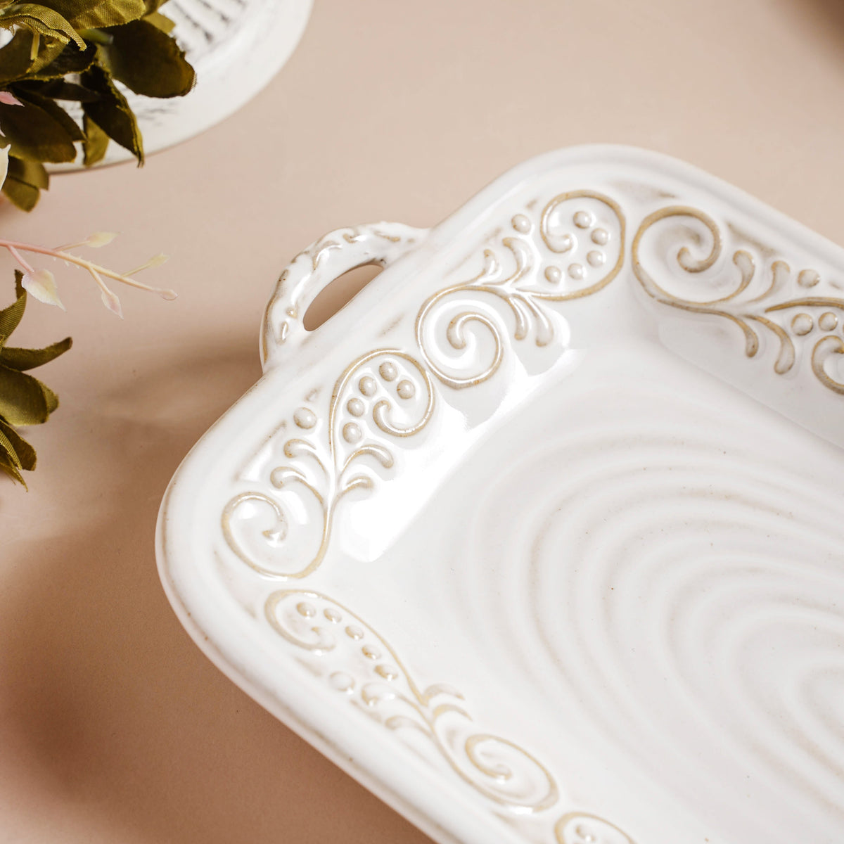 Faye Rectangular Baking Plate 10 Inch Nestasia