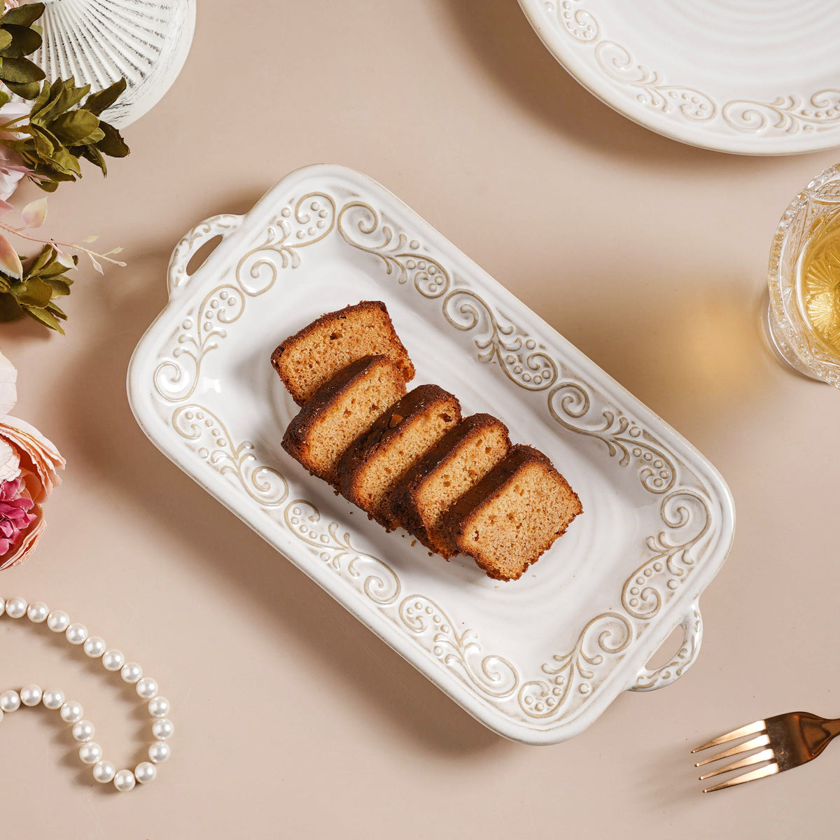 Faye Rectangular Baking Plate 10 Inch Nestasia