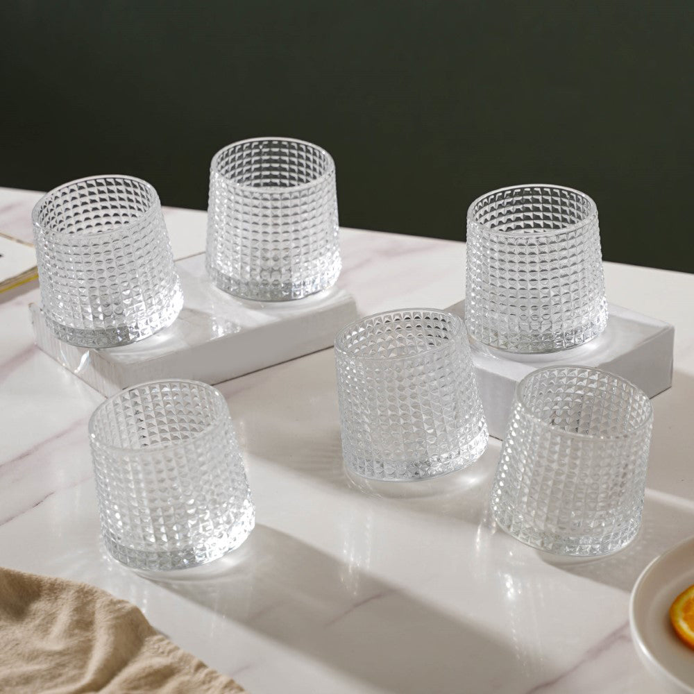 Rotating Drinking Glass Set Of 6 150ml Nestasia