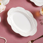 Faye Oval Ceramic Platter 13 Inch Nestasia