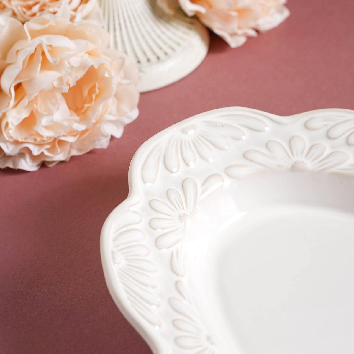 Faye Oval Ceramic Platter 13 Inch Nestasia
