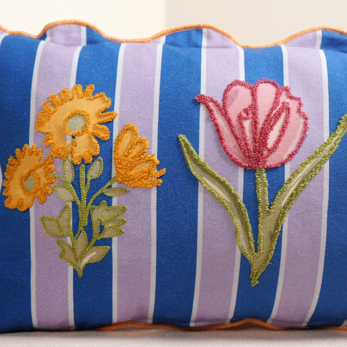 Bloom Era Striped Cotton Cushion Cover 50x30cm Nestasia