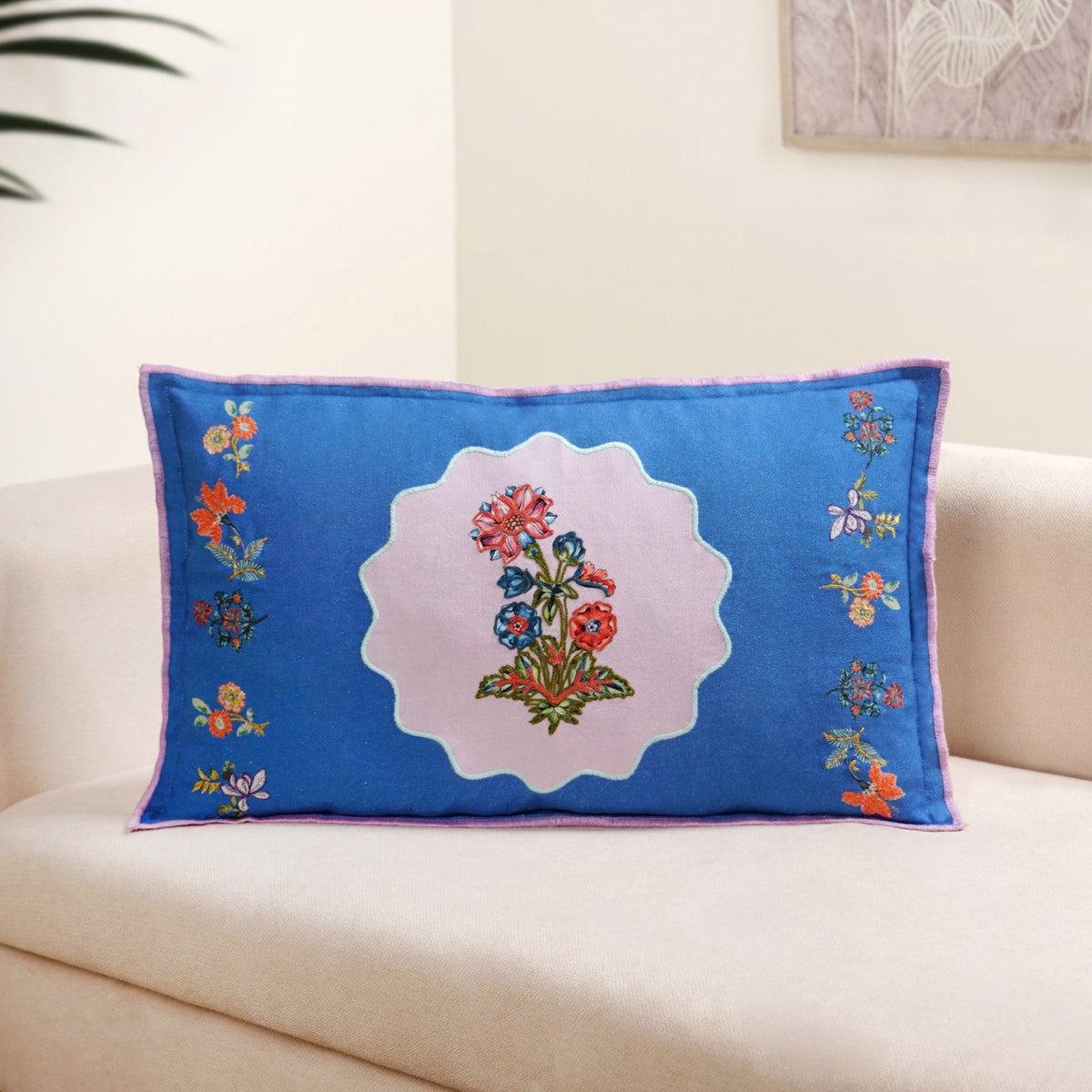 Bloom Era Bouquet Cotton Cushion Cover 50x30cm Nestasia