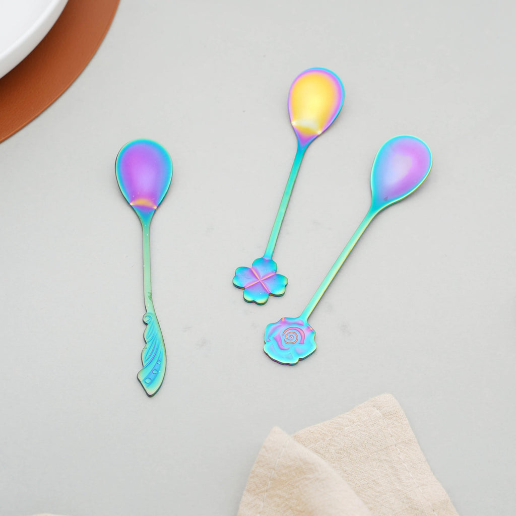 Quirky Steel Spoon Set of 3 Nestasia