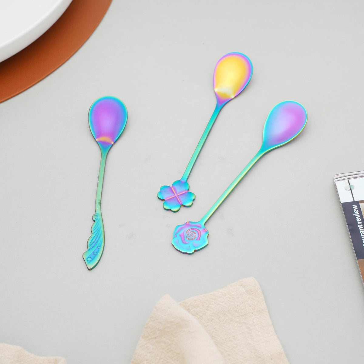 Quirky Steel Spoon Set of 3 Nestasia