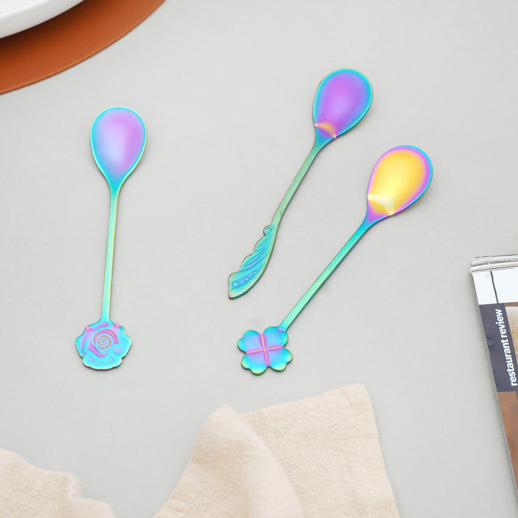 Quirky Steel Spoon Set of 3 Nestasia