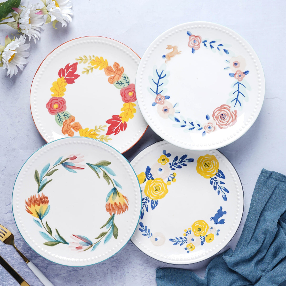 White Flower Plate Nestasia