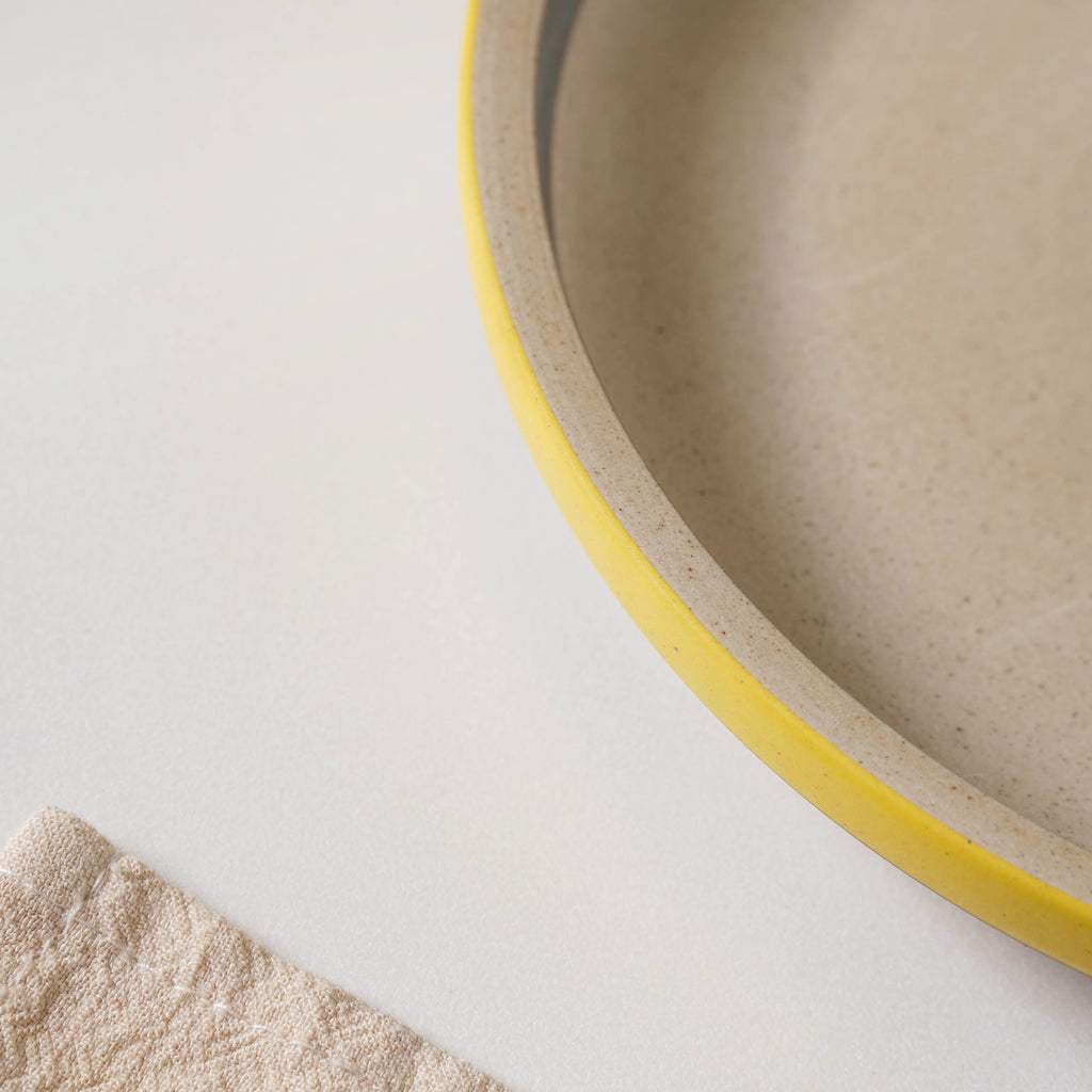 Soboku Yellow Snack Plate 8 Inch Nestasia