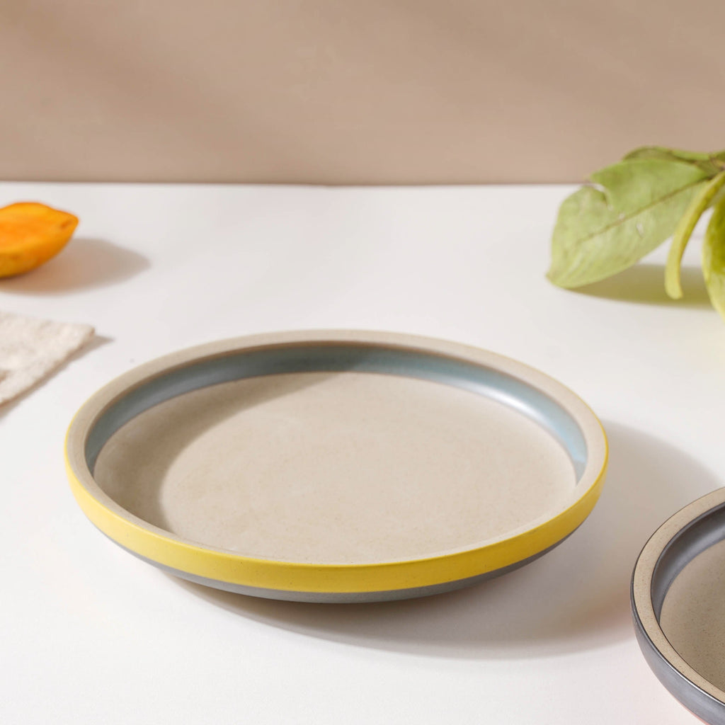 Soboku Yellow Snack Plate 8 Inch Nestasia