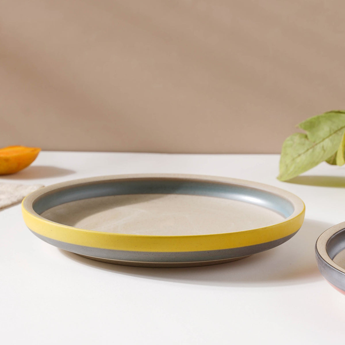 Soboku Yellow Snack Plate 8 Inch Nestasia