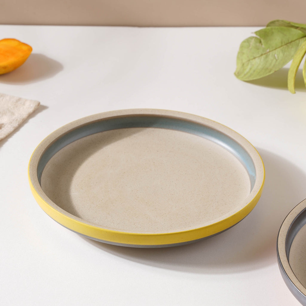 Soboku Yellow Snack Plate 8 Inch Nestasia