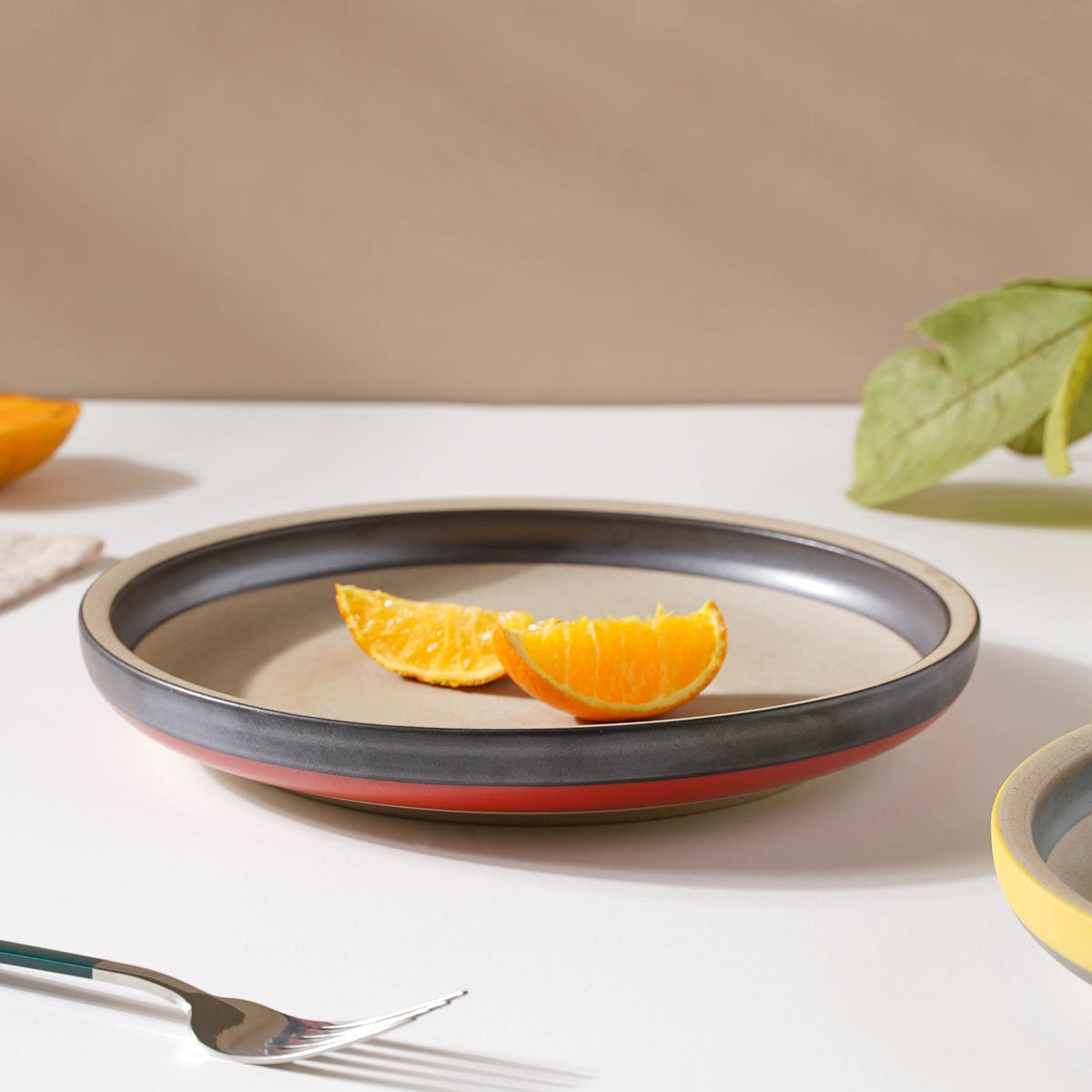 Soboku Red Snack Plate 8 Inch Nestasia