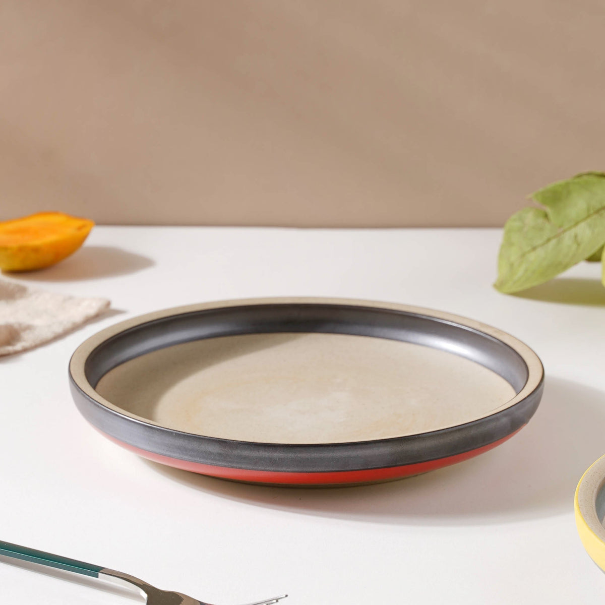 Soboku Red Snack Plate 8 Inch Nestasia